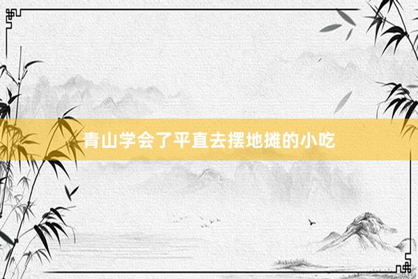 青山学会了平直去摆地摊的小吃