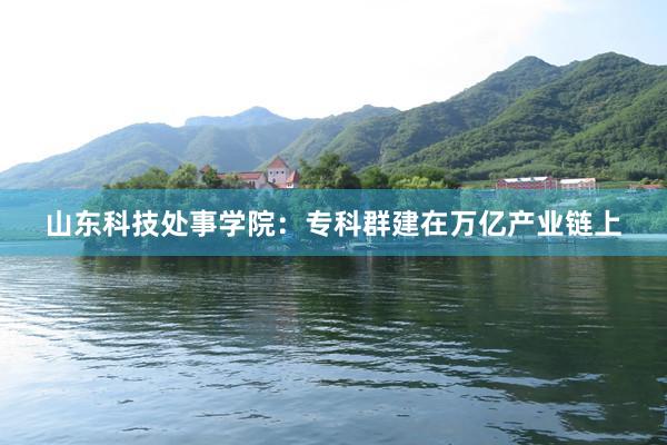 山东科技处事学院：专科群建在万亿产业链上