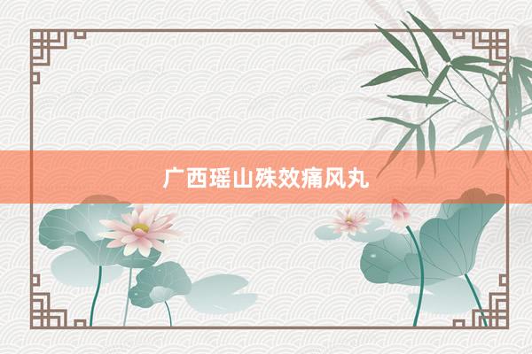 广西瑶山殊效痛风丸
