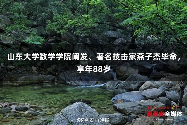 山东大学数学学院阐发、著名技击家燕子杰毕命，享年88岁